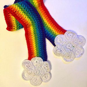 Handmade Crochet Y2K Scarf by The Artist Cotton Candy Vomit